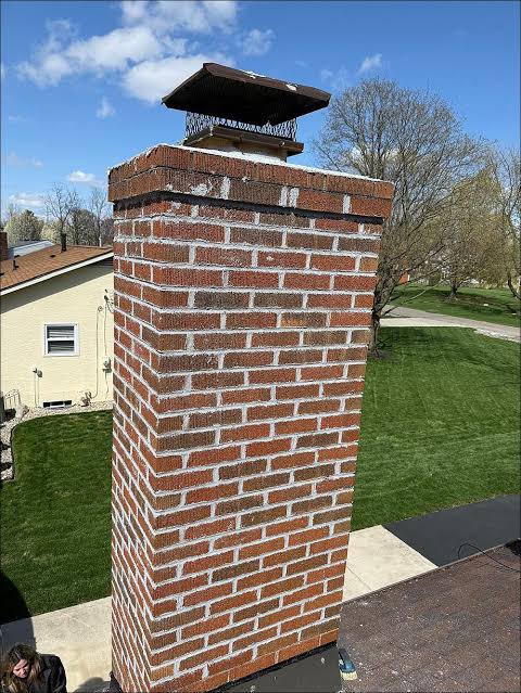 Rebuilt brick chimney by Apex Property & Roof Restorations